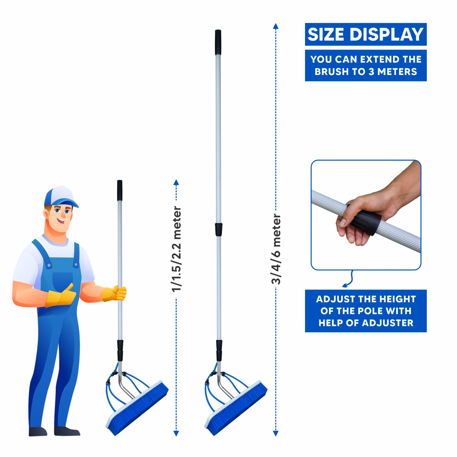 Heavy-Duty Nylon Solar Cleaning Brush thumbnail 3